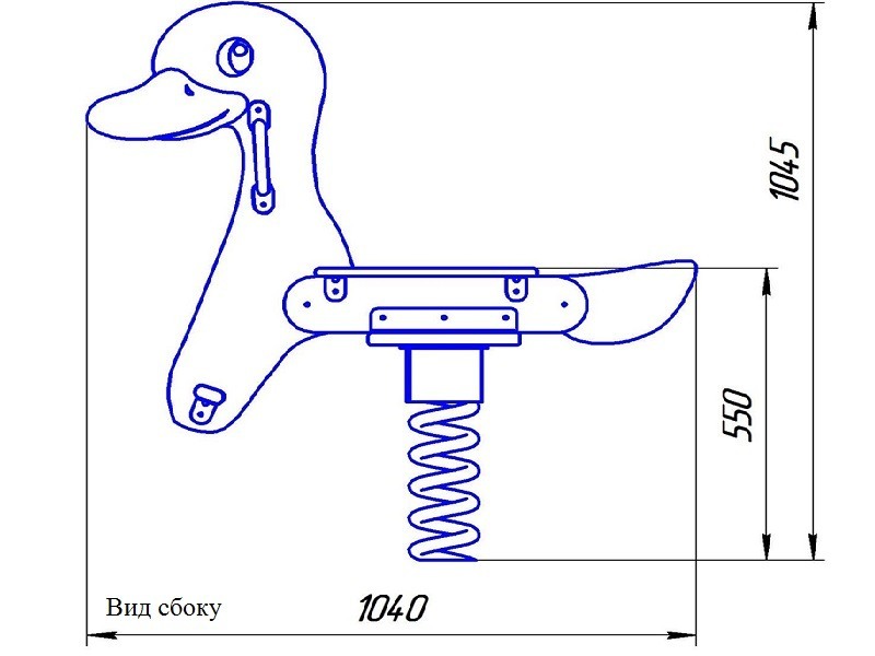 Качалка на пружине дельфин чертеж